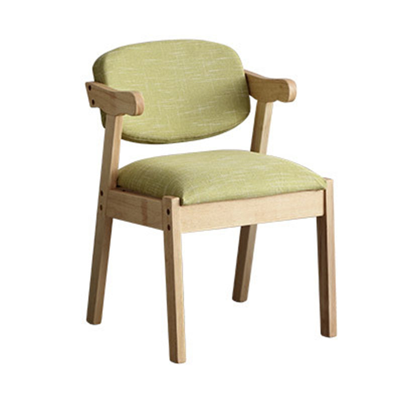 Solid Wood Dining Chair Modern Style Open Back Arm Chair for Dining Room