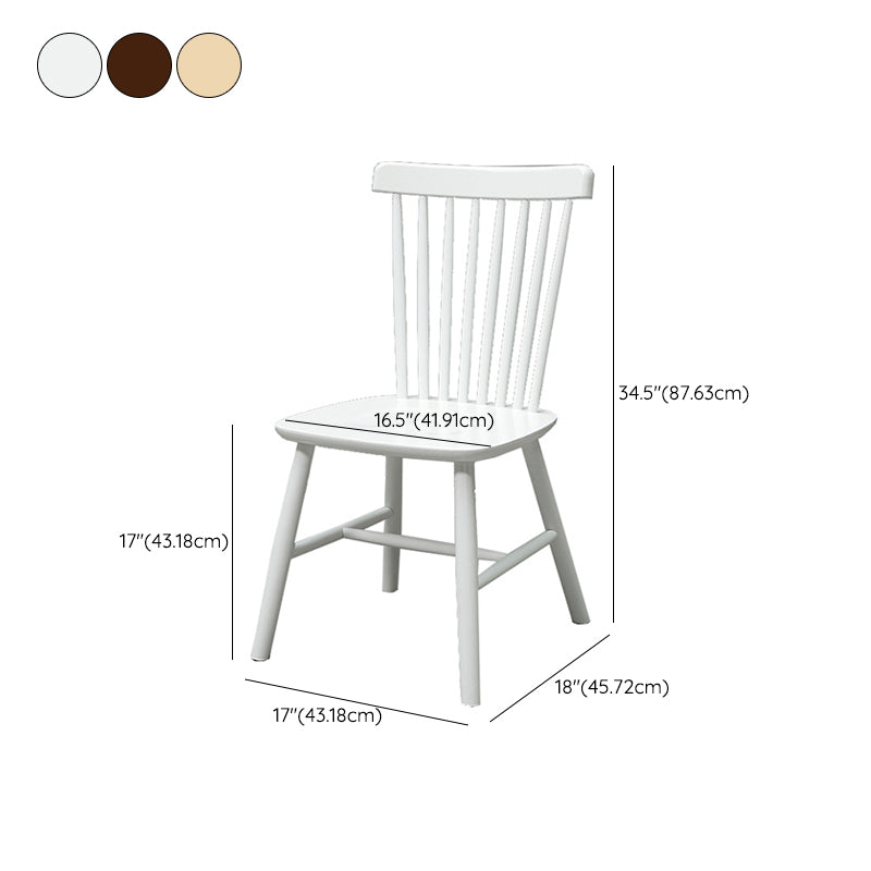 Wood Modern Style Dining Chair Windsor Back Side Chair for Dining Room