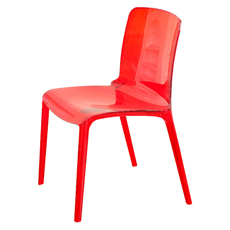 Modern Plastic Dining Chair Modern Low Back Stacking Armless Chair