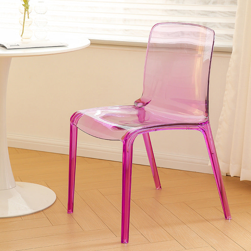 Modern Plastic Dining Chair Modern Low Back Stacking Armless Chair