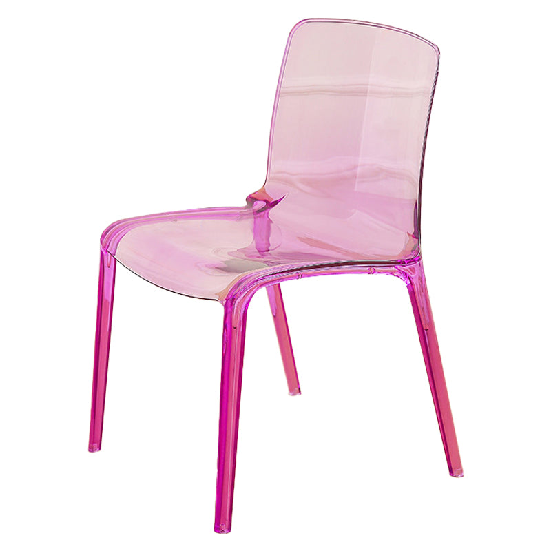 Modern Plastic Dining Chair Modern Low Back Stacking Armless Chair