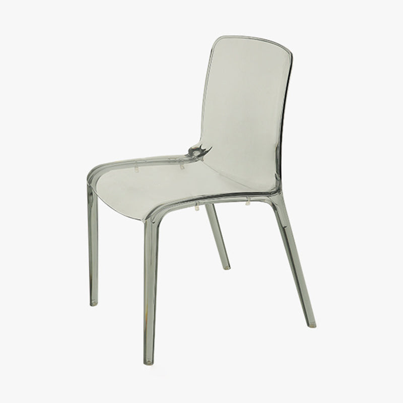 Modern Plastic Dining Chair Modern Low Back Stacking Armless Chair