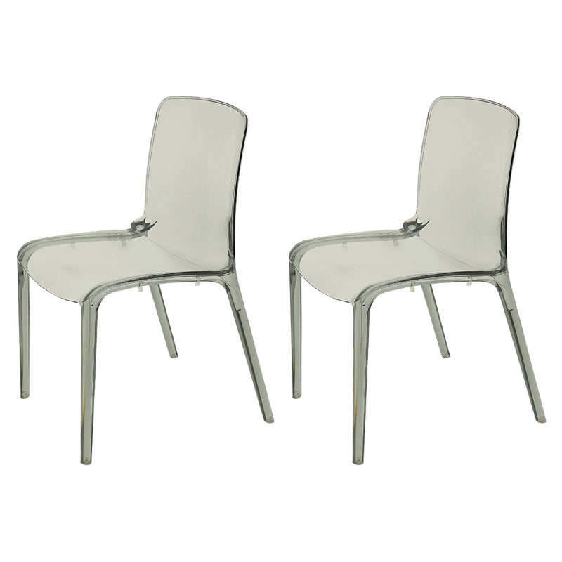 Modern Plastic Dining Chair Modern Low Back Stacking Armless Chair