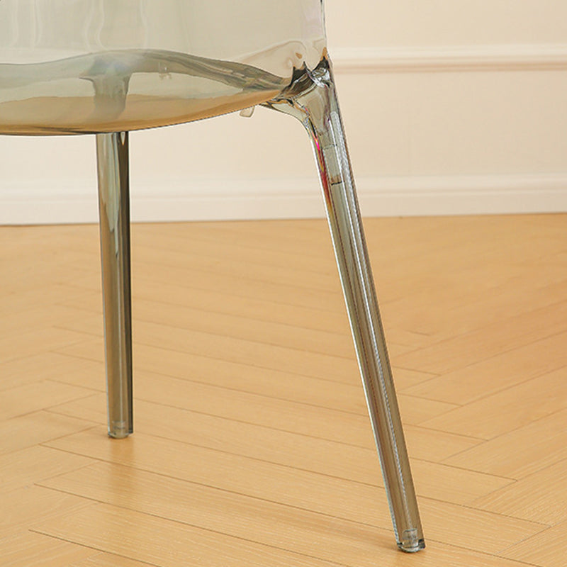 Modern Plastic Dining Chair Modern Low Back Stacking Armless Chair
