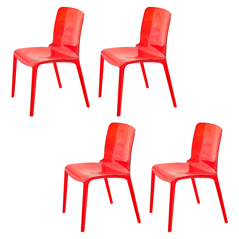 Modern Plastic Dining Chair Modern Low Back Stacking Armless Chair