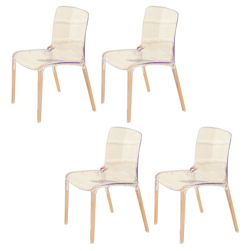 Modern Plastic Dining Chair Modern Low Back Stacking Armless Chair