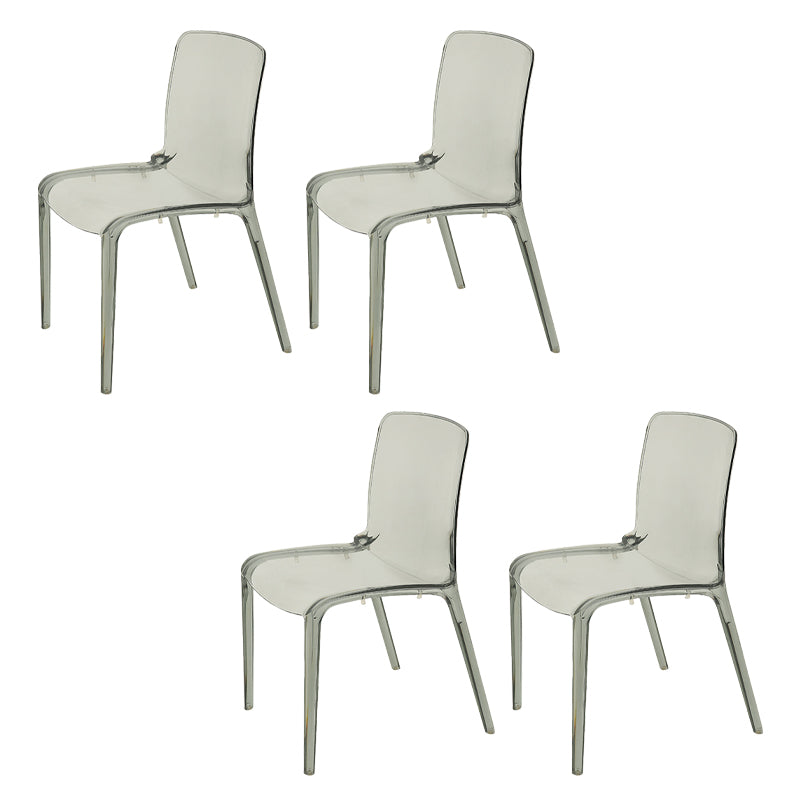 Modern Plastic Dining Chair Modern Low Back Stacking Armless Chair