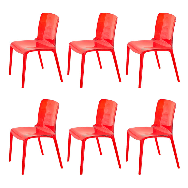 Modern Plastic Dining Chair Modern Low Back Stacking Armless Chair