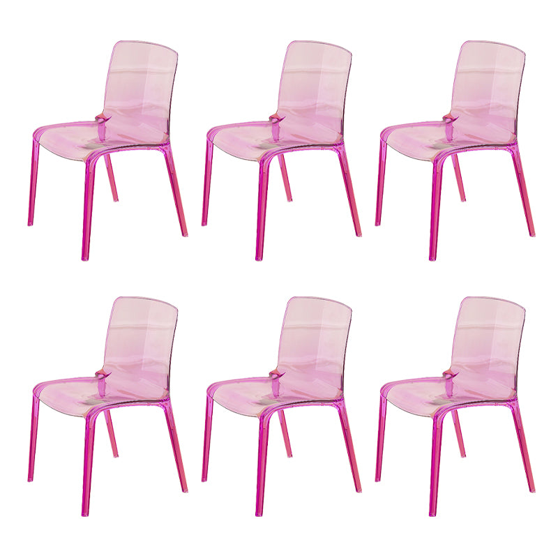 Modern Plastic Dining Chair Modern Low Back Stacking Armless Chair