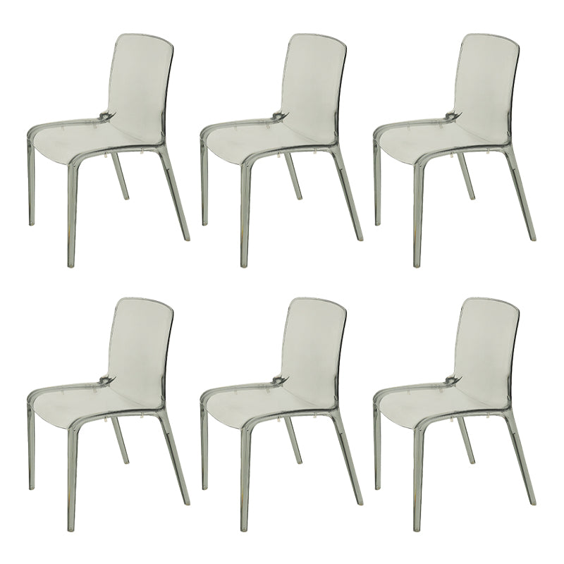 Modern Plastic Dining Chair Modern Low Back Stacking Armless Chair