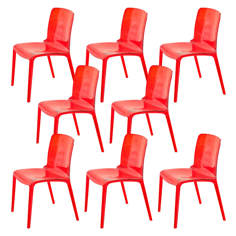 Modern Plastic Dining Chair Modern Low Back Stacking Armless Chair