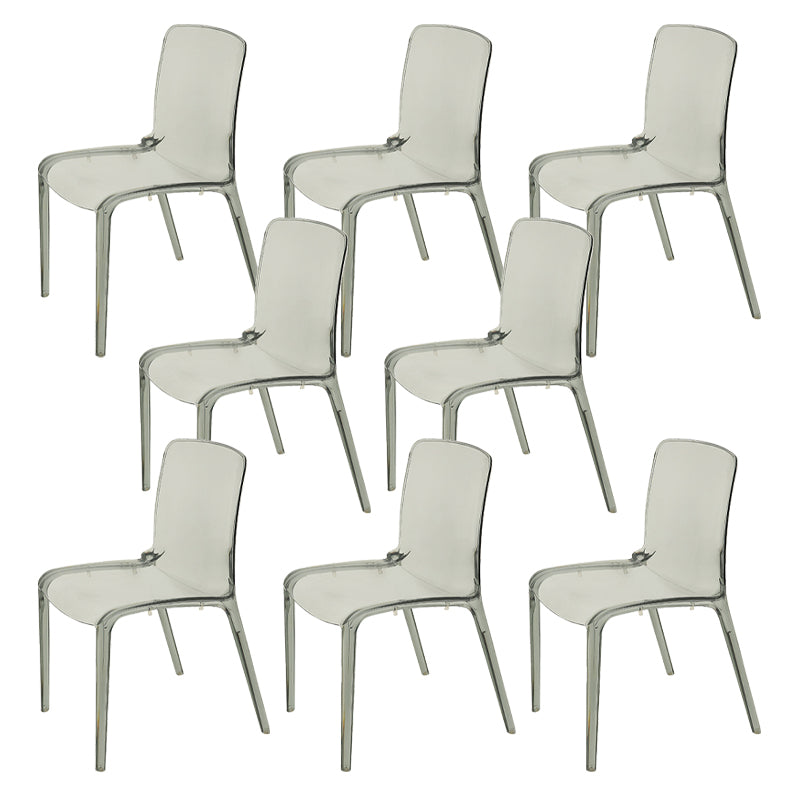 Modern Plastic Dining Chair Modern Low Back Stacking Armless Chair