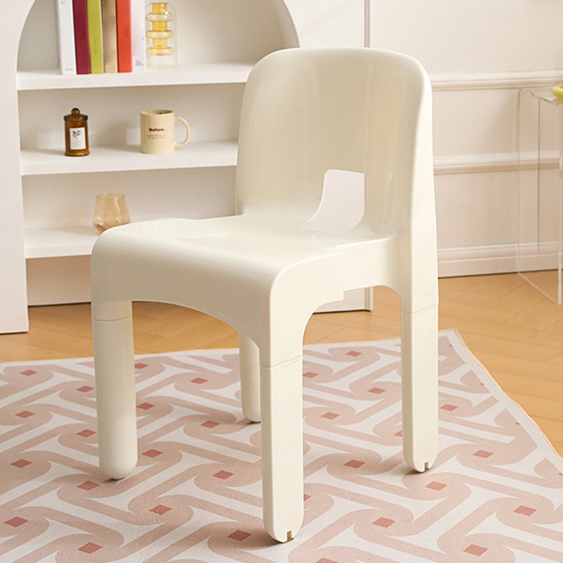 Modern Plastic Side Chair Open Back Armless Chair for Dining Room