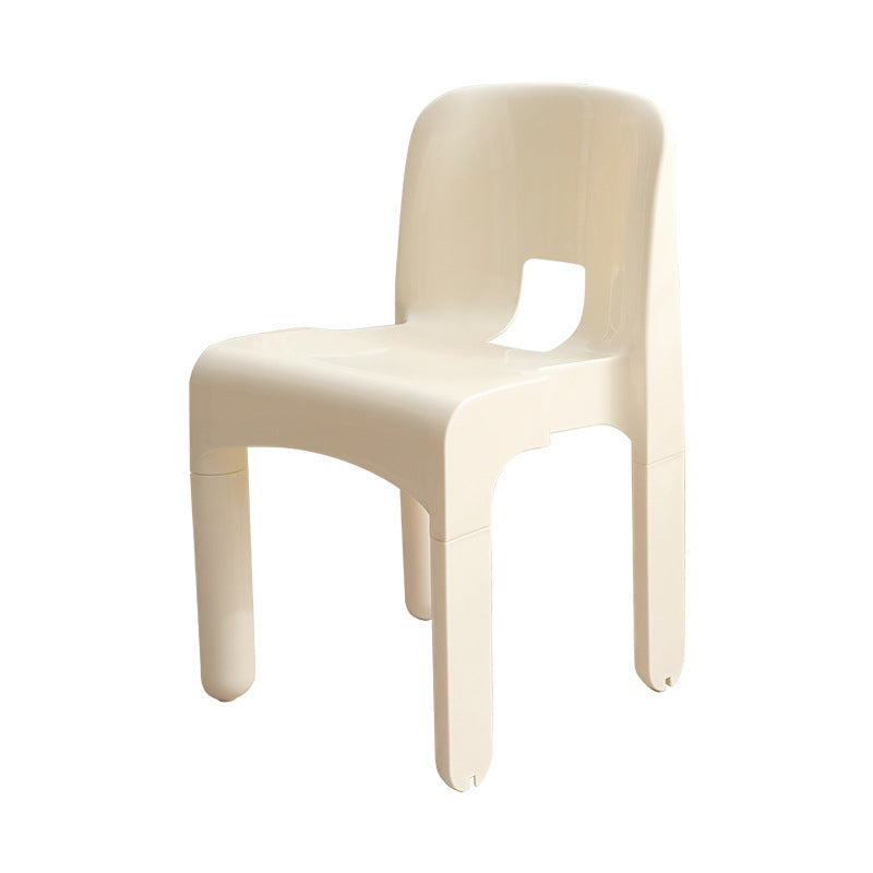 Modern Plastic Side Chair Open Back Armless Chair for Dining Room