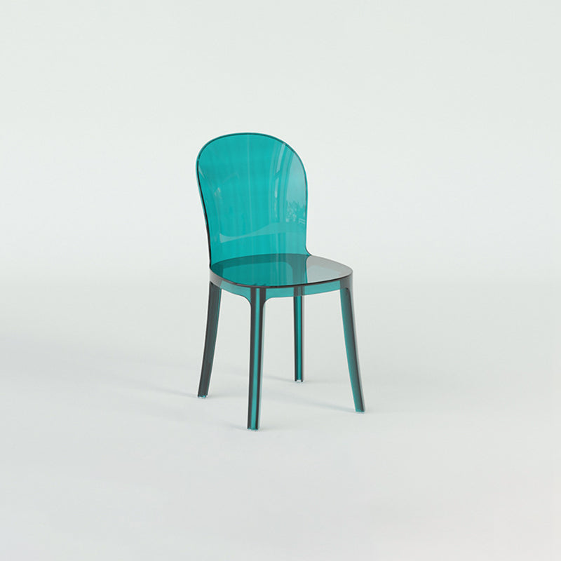 Modern Plastic Side Chair Low Back Armless Chair for Dining Room