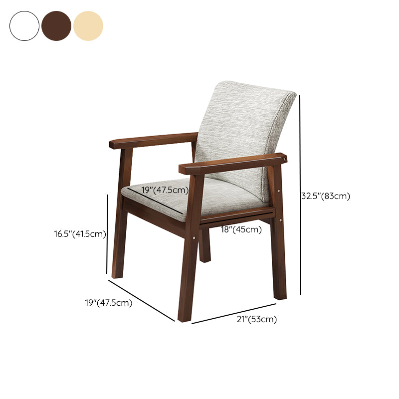 Solid Wood Dining Chair Modern Style Arm Chair for Dining Room