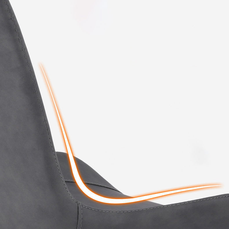 Faux Leather Dining Chairs Modern Style Side Chair with Black Legs