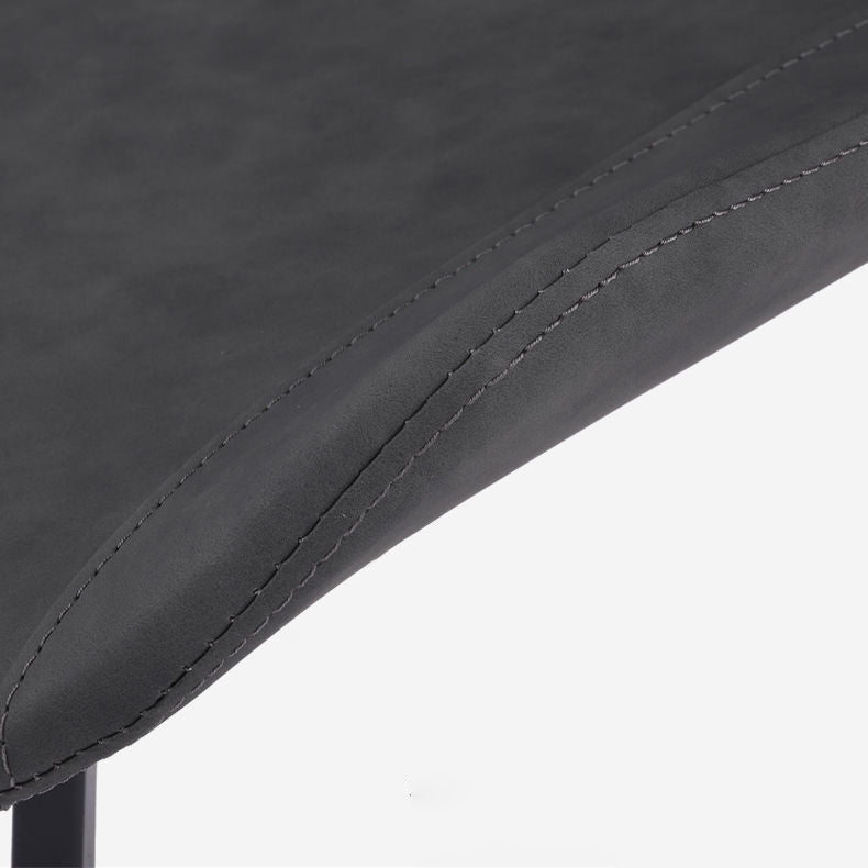 Faux Leather Dining Chairs Modern Style Side Chair with Black Legs