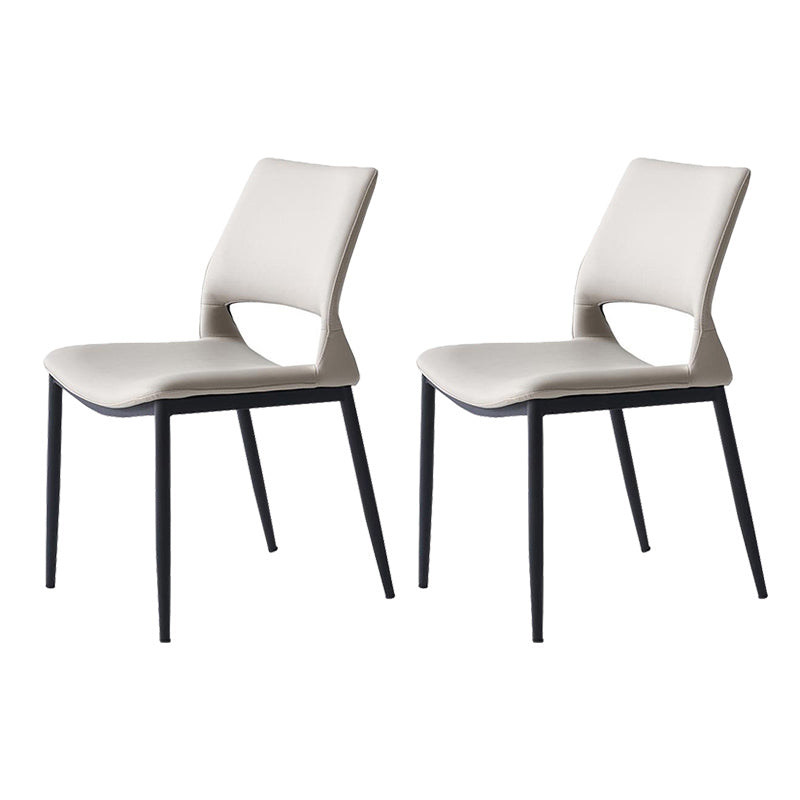 Dining Room Faux Leather Chair Industrial Home Parsons Dining Chair