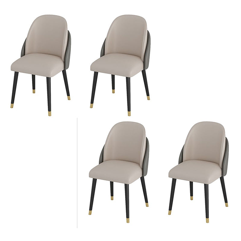 Dining Room Upholstered Chair Industrial Faux Leather Parsons Dining Chair