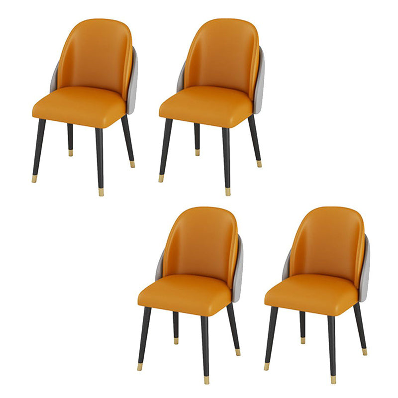 Dining Room Upholstered Chair Industrial Faux Leather Parsons Dining Chair