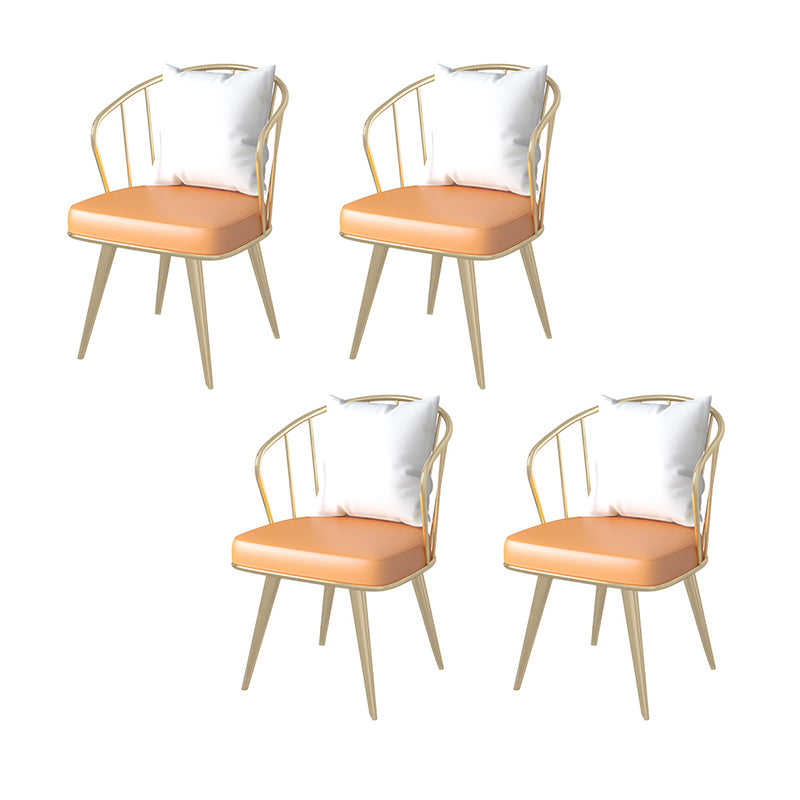 Dining Room Upholstered Chair Home Faux Leather Slat Back Dining Chair