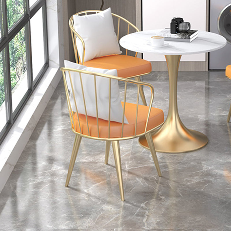 Dining Room Upholstered Chair Home Faux Leather Slat Back Dining Chair