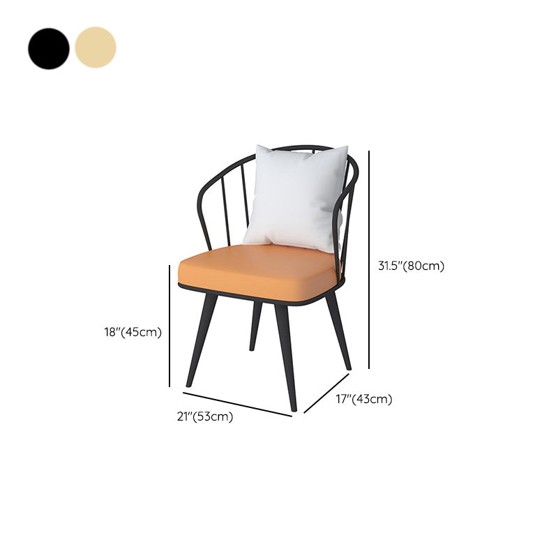 Dining Room Upholstered Chair Home Faux Leather Slat Back Dining Chair