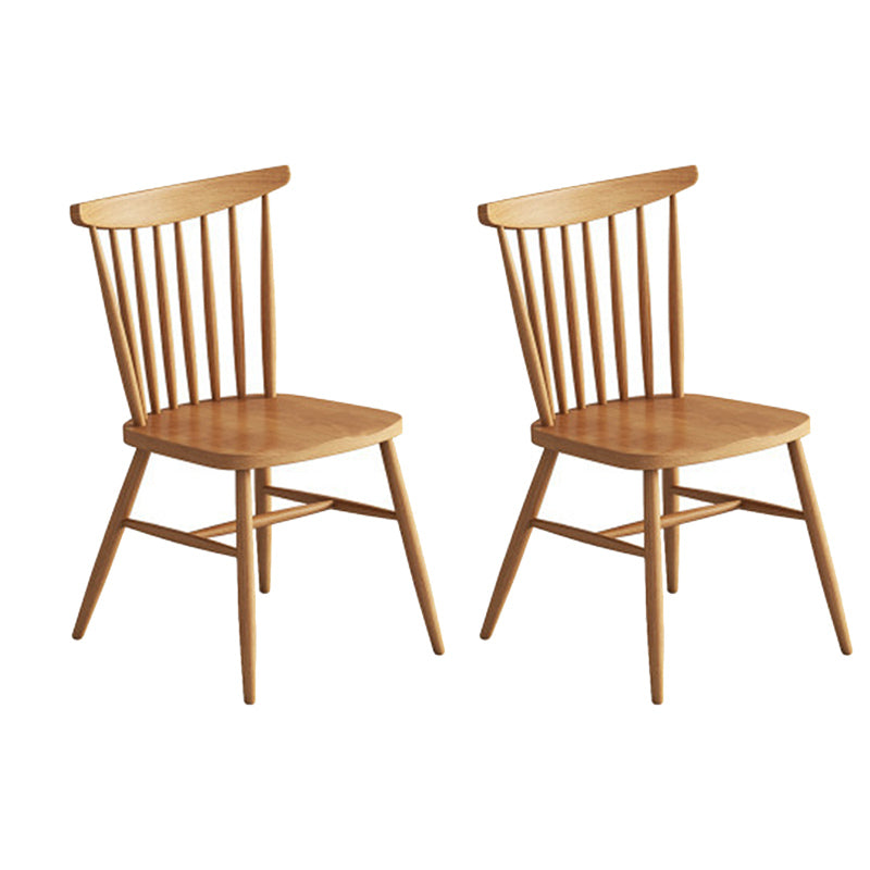 Contemporary Home Armless Chair Pine Wood Dining Side Chair in Natural