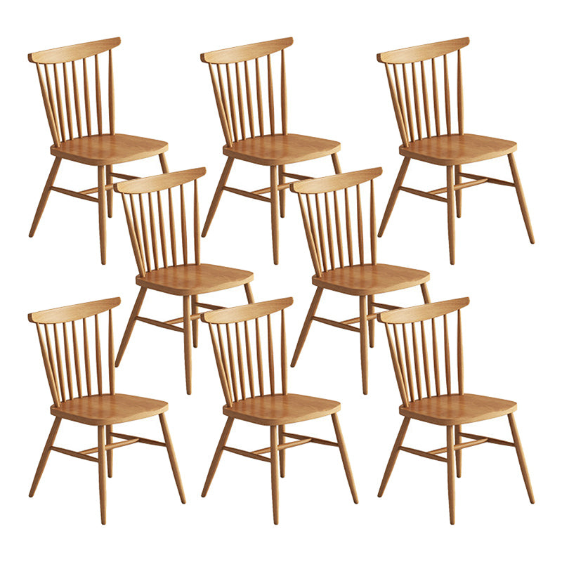Contemporary Home Armless Chair Pine Wood Dining Side Chair in Natural