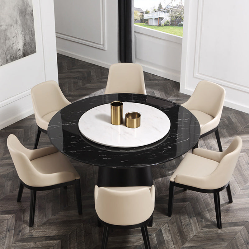 Contemporary Upholstered Arm Chair Solid Wood Home Dining Chair