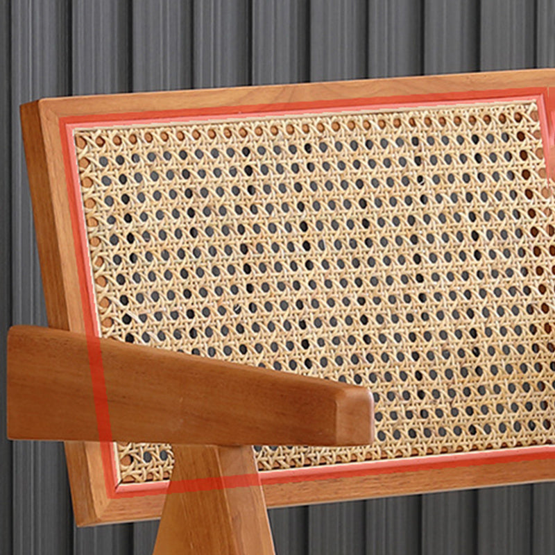 Dining Room Arm Dining Chair Home Solid Wood Cane Back Dining Chair