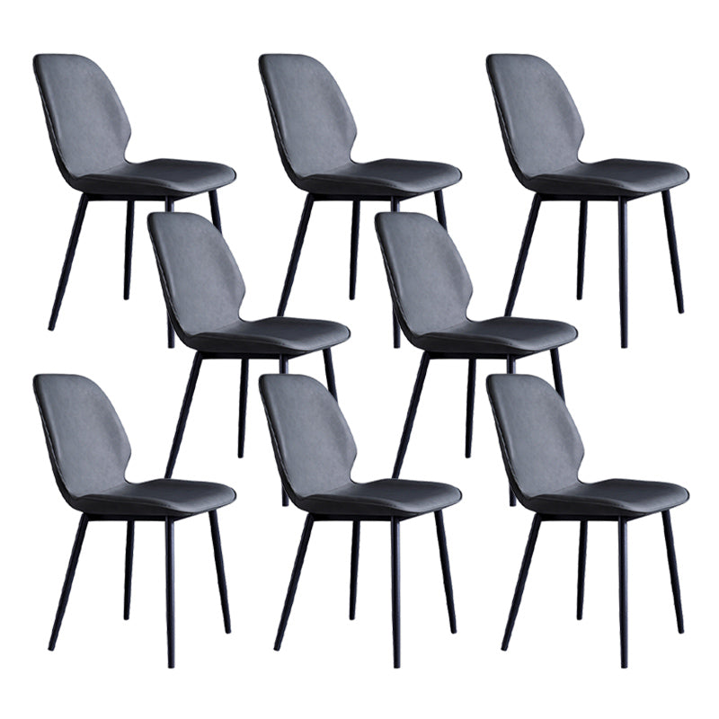 Industrial Upholstered Armless Chair Kitchen Wingback Dining Chair