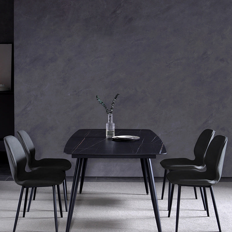 Industrial Upholstered Armless Chair Kitchen Wingback Dining Chair