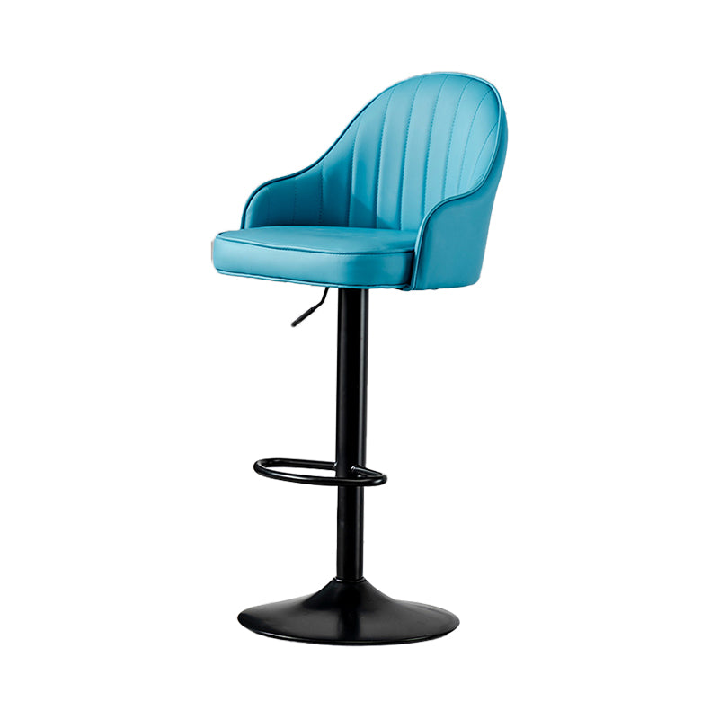 Industrial Liftable Bar Stool PU Leather Counter Bar Stool with Metal Legs for Home