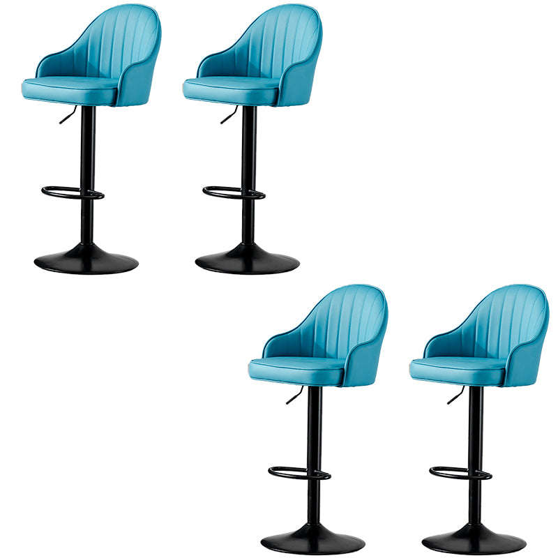 Industrial Liftable Bar Stool PU Leather Counter Bar Stool with Metal Legs for Home