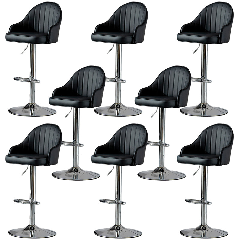 Industrial Liftable Bar Stool PU Leather Counter Bar Stool with Metal Legs for Home