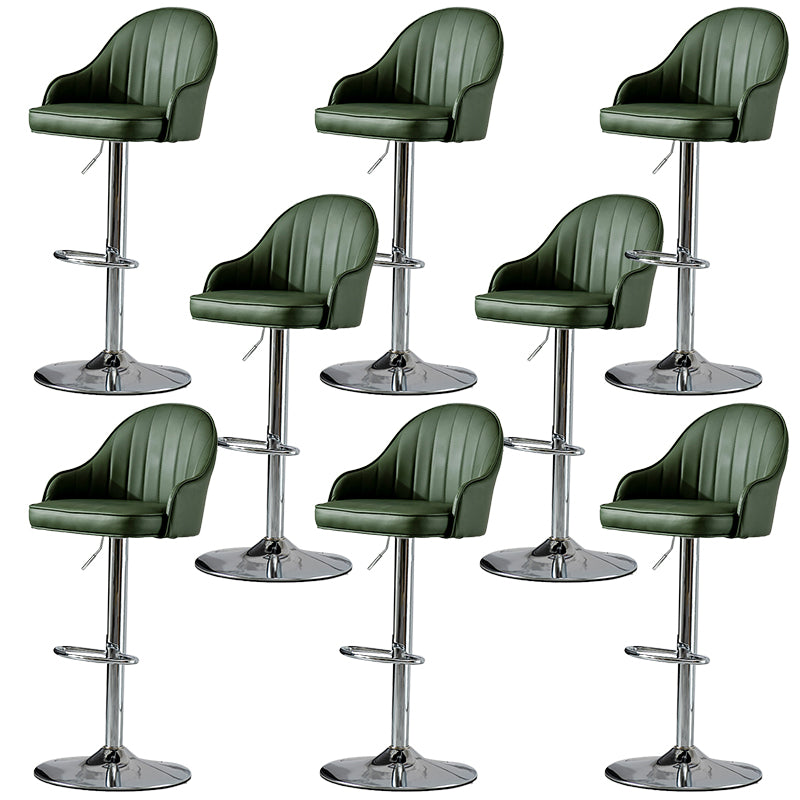 Industrial Liftable Bar Stool PU Leather Counter Bar Stool with Metal Legs for Home