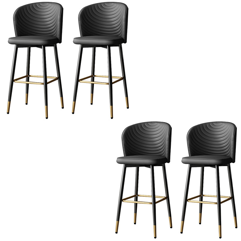 Modern Style Rotatable Barstool Pu Leather Counter Bar Stool with Metal Legs
