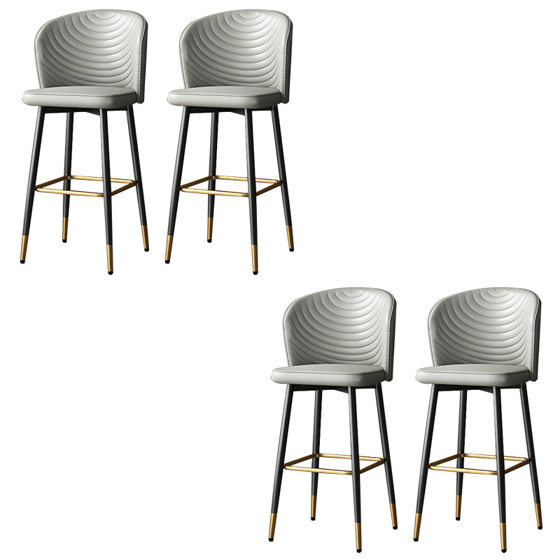 Modern Style Rotatable Barstool Pu Leather Counter Bar Stool with Metal Legs