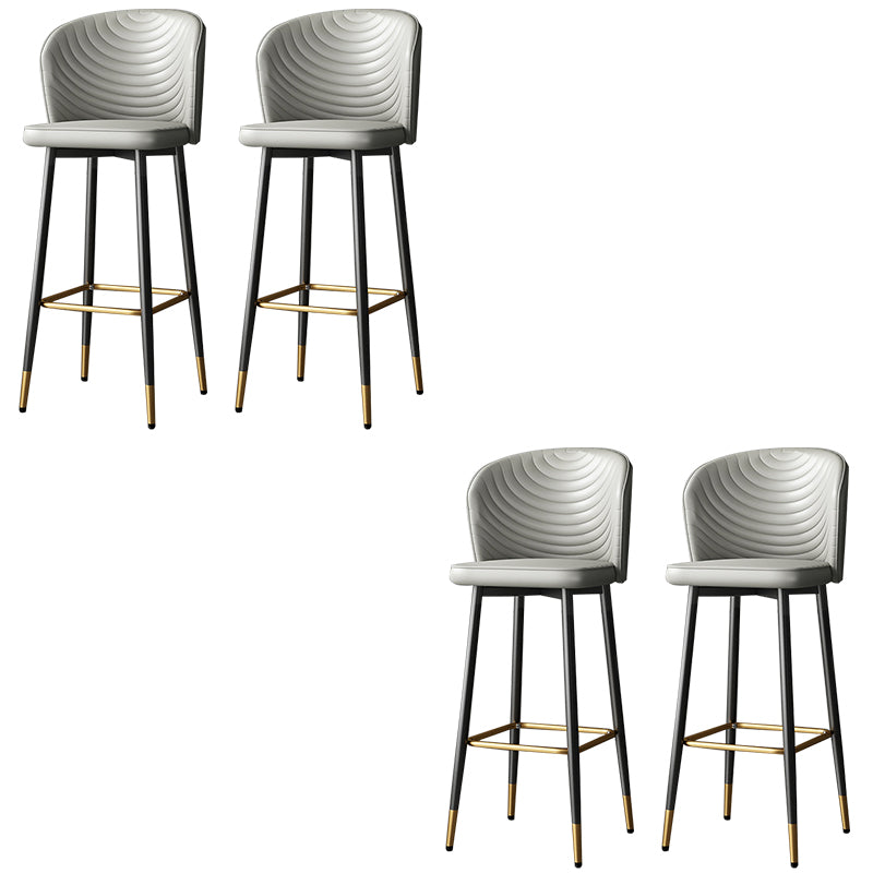 Modern Style Rotatable Barstool Pu Leather Counter Bar Stool with Metal Legs