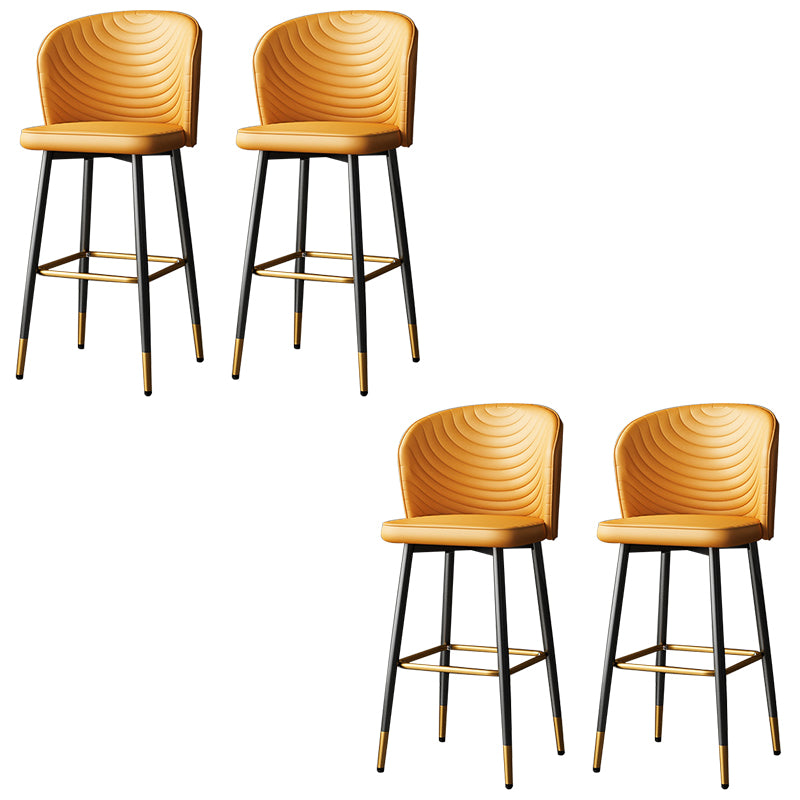 Modern Style Rotatable Barstool Pu Leather Counter Bar Stool with Metal Legs