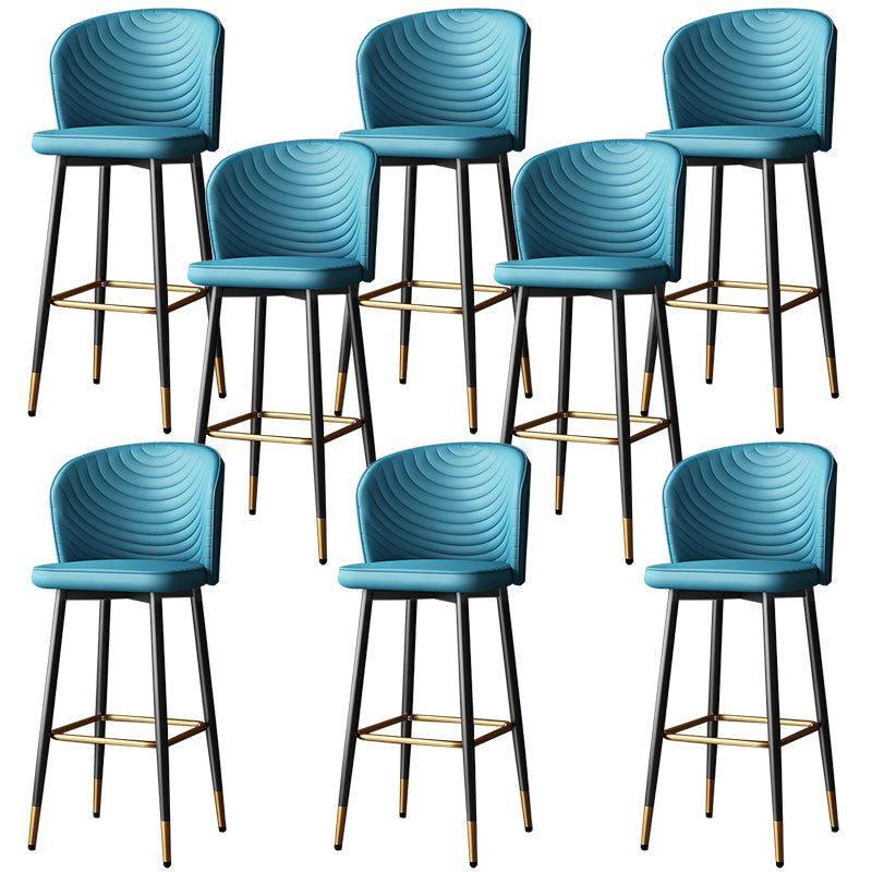 Modern Style Rotatable Barstool Pu Leather Counter Bar Stool with Metal Legs