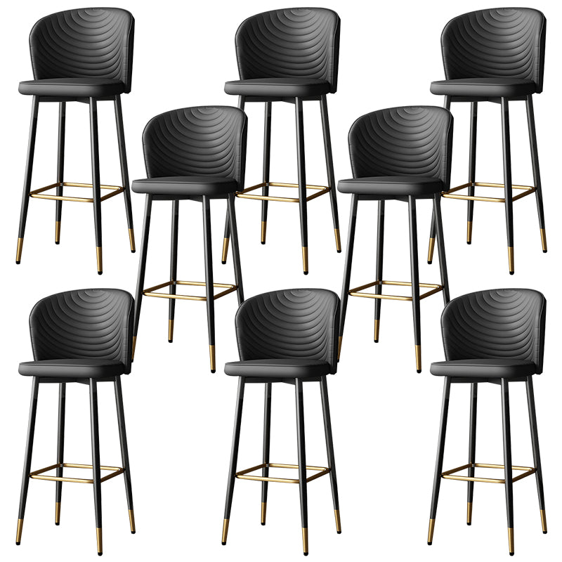 Modern Style Rotatable Barstool Pu Leather Counter Bar Stool with Metal Legs