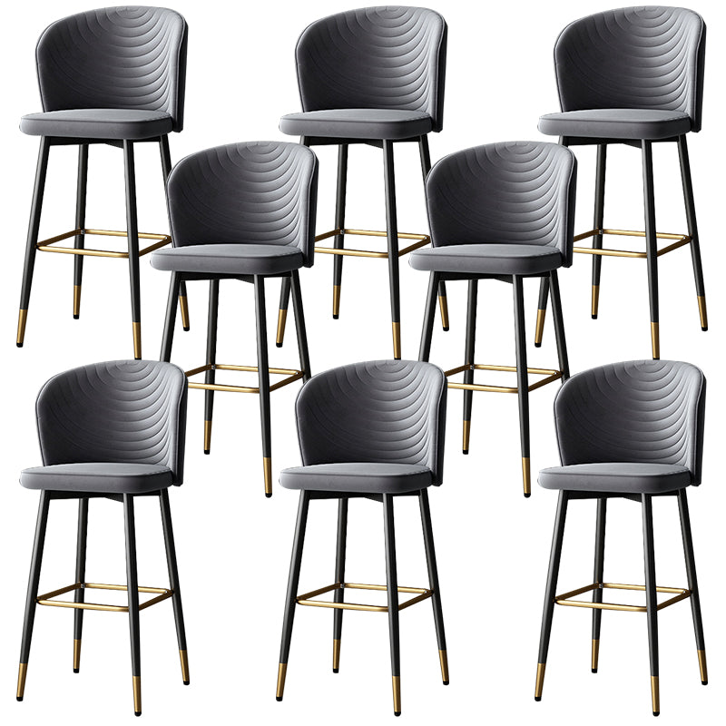 Modern Style Rotatable Barstool Pu Leather Counter Bar Stool with Metal Legs
