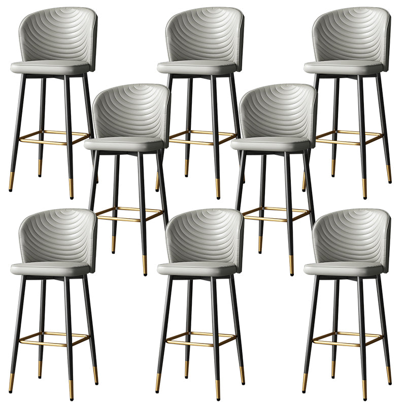 Modern Style Rotatable Barstool Pu Leather Counter Bar Stool with Metal Legs