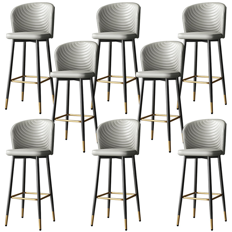 Modern Style Rotatable Barstool Pu Leather Counter Bar Stool with Metal Legs