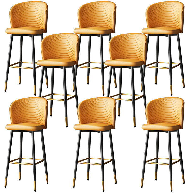 Modern Style Rotatable Barstool Pu Leather Counter Bar Stool with Metal Legs