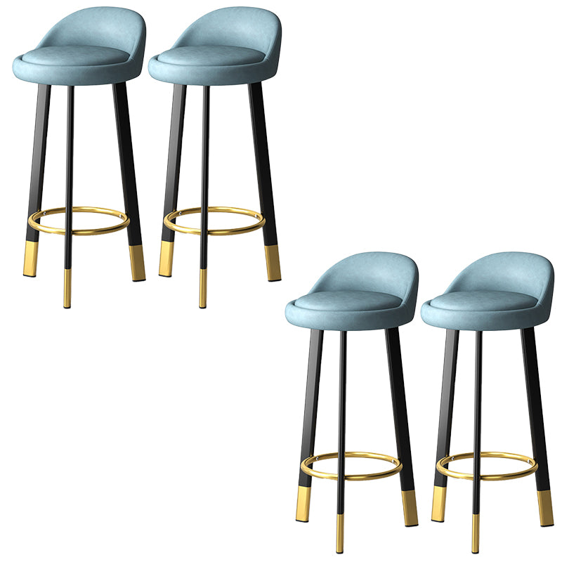 Modern Style Round Seat Barstool Pu Leather Counter Bar Stool with Metal Legs