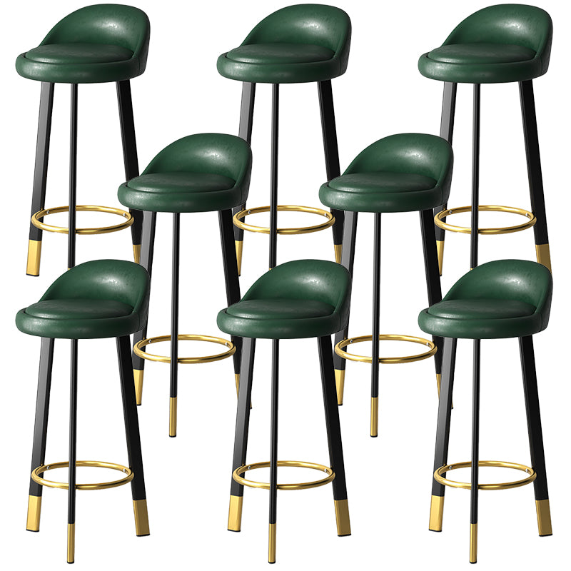 Modern Style Round Seat Barstool Pu Leather Counter Bar Stool with Metal Legs